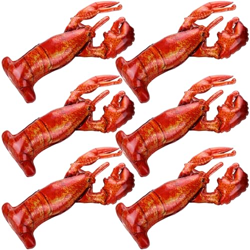 6 Pcs Crawfish Balloons 21Huge Red Crawfish Aluminum Foil Balloons for Birthday Baby Shower Seafood Boil Party Decorations Supplies
