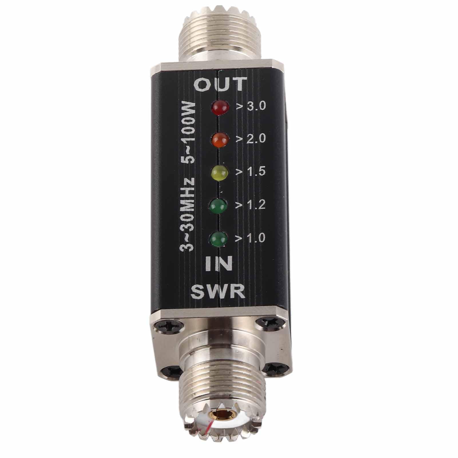 Misuratore SWR Mini per Antenna Radio VHF UHF con Indicatore LED Senza Batteria per Radioamatori e Stazioni Ricetrasmittenti