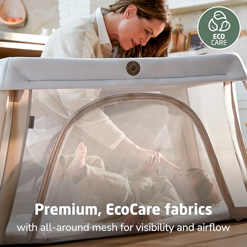 Maxi-Cosi Calao Travel Playard, Infant Bassinet, Toddler Playpen, Portable, Lightweight, Foldable, Easy Setup, with Carry Bag, Breathable Mesh, Classic Graphite - image 3