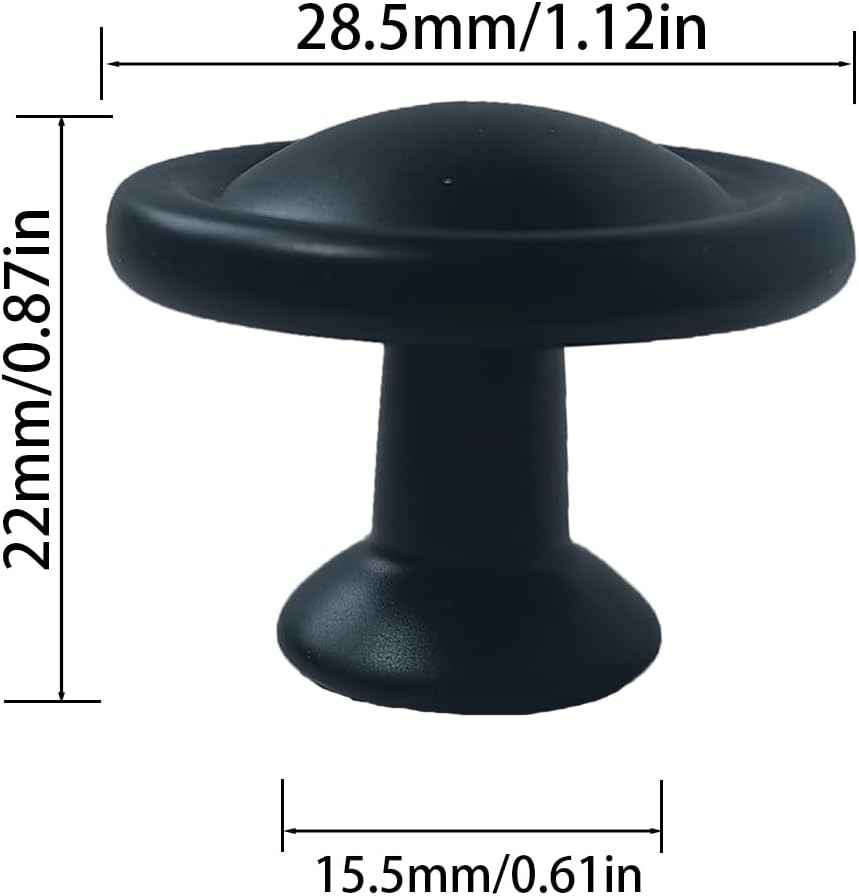 Kitchen Cabinet Knobs Matte Black Dresser Zinc Pulls Door Drawer Handles for Dresser Drawers 5 PCS