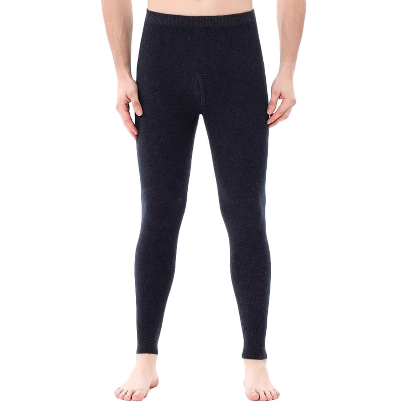 HNVAVQ 100% Cashmere Thermal Trousers Warm Underwear Pants Autumn Winter Leggings Compression Pants for Skiing,Hiking,Running