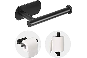Stick on Toilet Paper Holder - No Drilling, Self Adhesive Toilet Paper Holder Wall Mount