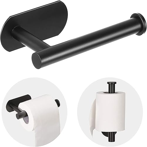 Portapapel Higiénico - Portapapel Higiénico Autoadhesivo de Montaje en Pared para Baño, Acero Inoxidable SUS 304 con Tira Adhesiva Command Strip,