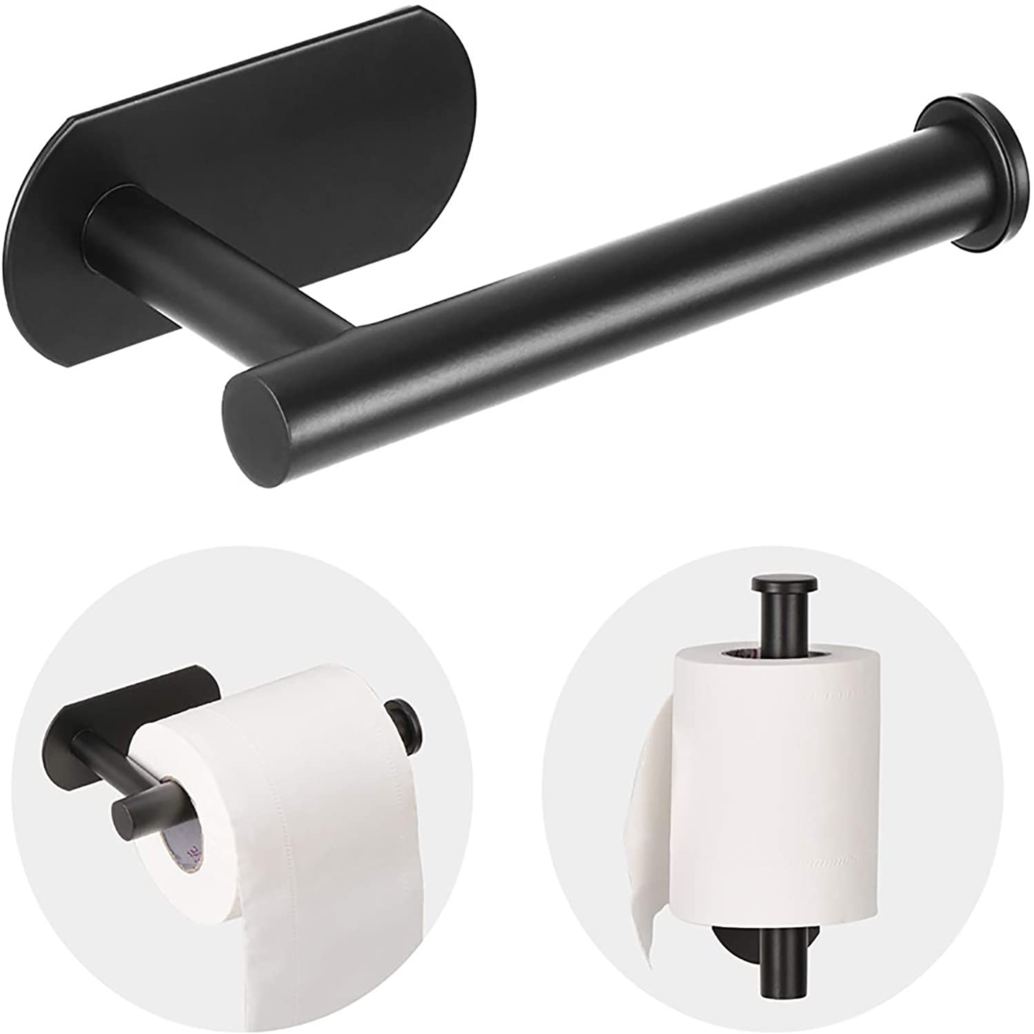 Toilet Paper Holder - Self Adhesive Toilet Paper Holder Wall Mount for Bathroom SUS 304 Stainless Steel Command