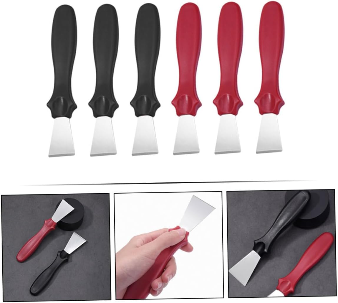MERRYHAPY 6pcs Stainless Steel Decontamination Shovel Ice Fridge Scrapers Cleaning Shovel for Wall Kitchen High Efficiency Ergonomic Handle for Daily Cleaning