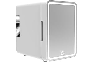 Mini Skincare Fridge Dimmable LED Light Mirror