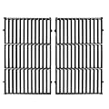 Hongso 7524 Cast Iron Cooking Grid Grates Replacement for Weber Genesis E/S, 300 Series Gas Grill 7528, (19.5" x 13"), 2-Pack, PCG524