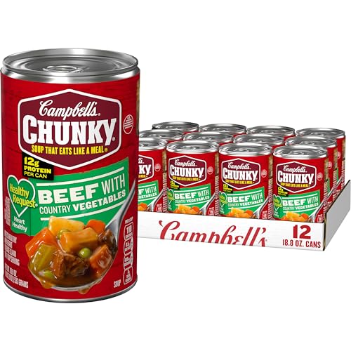 Campbell’s Chunky Healthy Request Soup, Beef Soup with Country Vegetables,