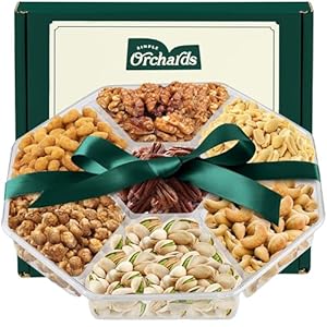 Nuts gift Basket – With a Variety of Freshly Roasted Nuts – Beautifully Packaged Gift Baskets for Men, Sympathy Basket.