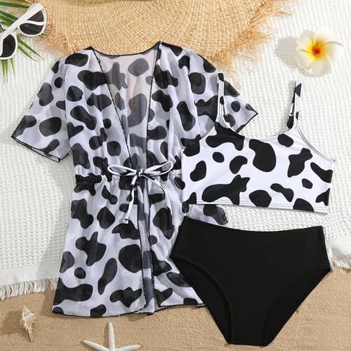 Maillot de bain fille 3 pièces fini les coups de soleil avec la manche courte
