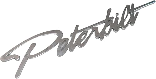 Placa de emblema de nombre de logotipo de acero inoxidable personalizado para Peterbilt lateral frontal de capó accesorio rejilla Fender