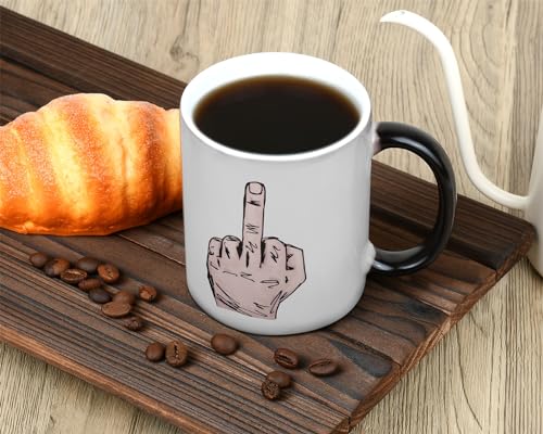 Taza mágica de cerámica negra cambiadora de color 320 ml miniatura 5
