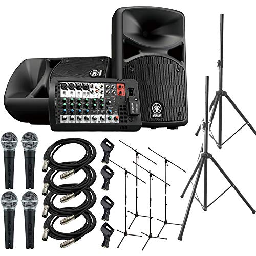 YAMAHA STAGEPAS400BT ohKE~jCupXs[J[Zbg ySHURE SM58}CN4{ E K{ANZT[ꎮtPAVXez }n