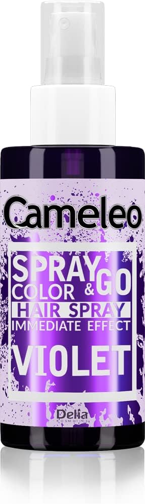 Cameleo - Spray & Go - Hair Spray Toner - Purple Mist - For Blonde, Platinum, Grey Hair - Ready To Use - Semi Permanent Violet Colour - Instant Colouring - 150ml