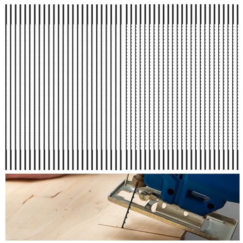 ZFLYCANP Scroll Saw Blades 5 Inch 10TPI & 28TPI High Carbon Steel Pinless Set of 50