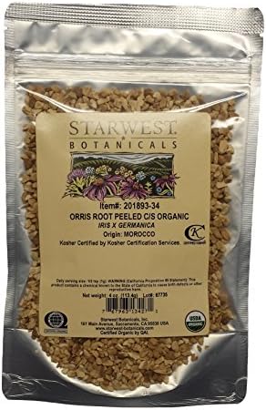 ORRIS ROOT PEELED C/S ORG 4 OZ