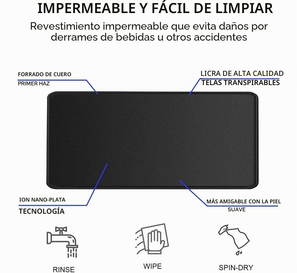 Alfombrillas de ratón de escritorio para máxima velocidad y precisión (P,500 x 1000 mm)