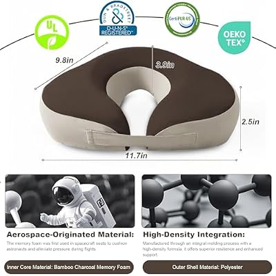 Face Down Pillow for Massage & Relaxation, Ice Silk Cooling Prone Pillow with Eye Mask, Breathable Vent Design, Convertible Travel Neck Pillow for Sleeping on Plane,Post-Eye Surgery Support