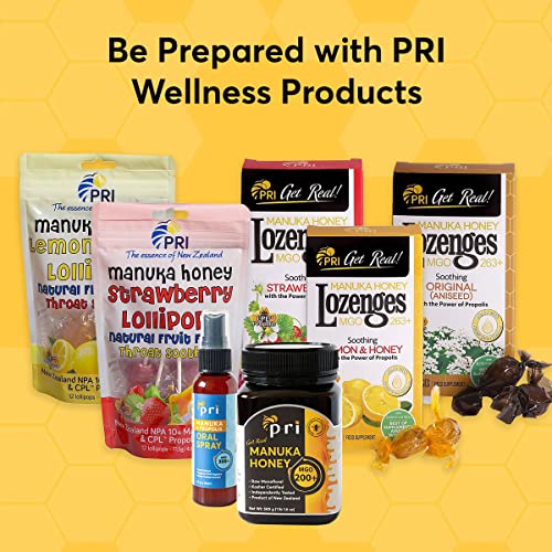 Pri Natural Dry Cough Syrup With Manuka Honey, Propolis, Tea Tree Oil And Vitamin C - Sore Throat & Immune Support, Original Flavor, 8Oz #TOP5