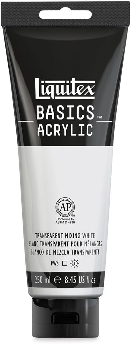 BASICS ACRYL 250ML TRAN MX WHT