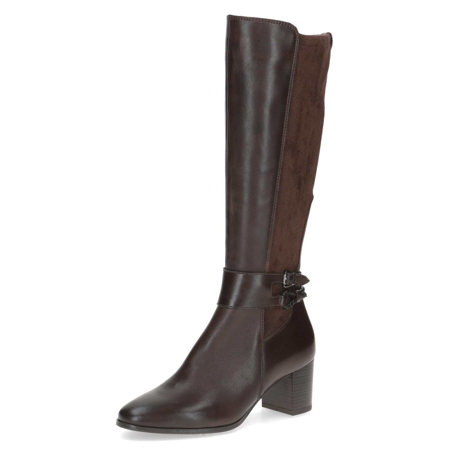 CAPRICE Women's block-heel boots elegant, Brown (Dk Brown Comb), 5.5 UK