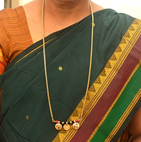 Image of Radha's Creations Golden Brass Mangalsutra Length 30.00 inches for Women