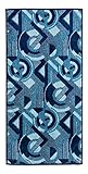 möve Modernism Handtuch Kreise allover 50 x 100 cm aus 100 % Baumwolle, dark blue