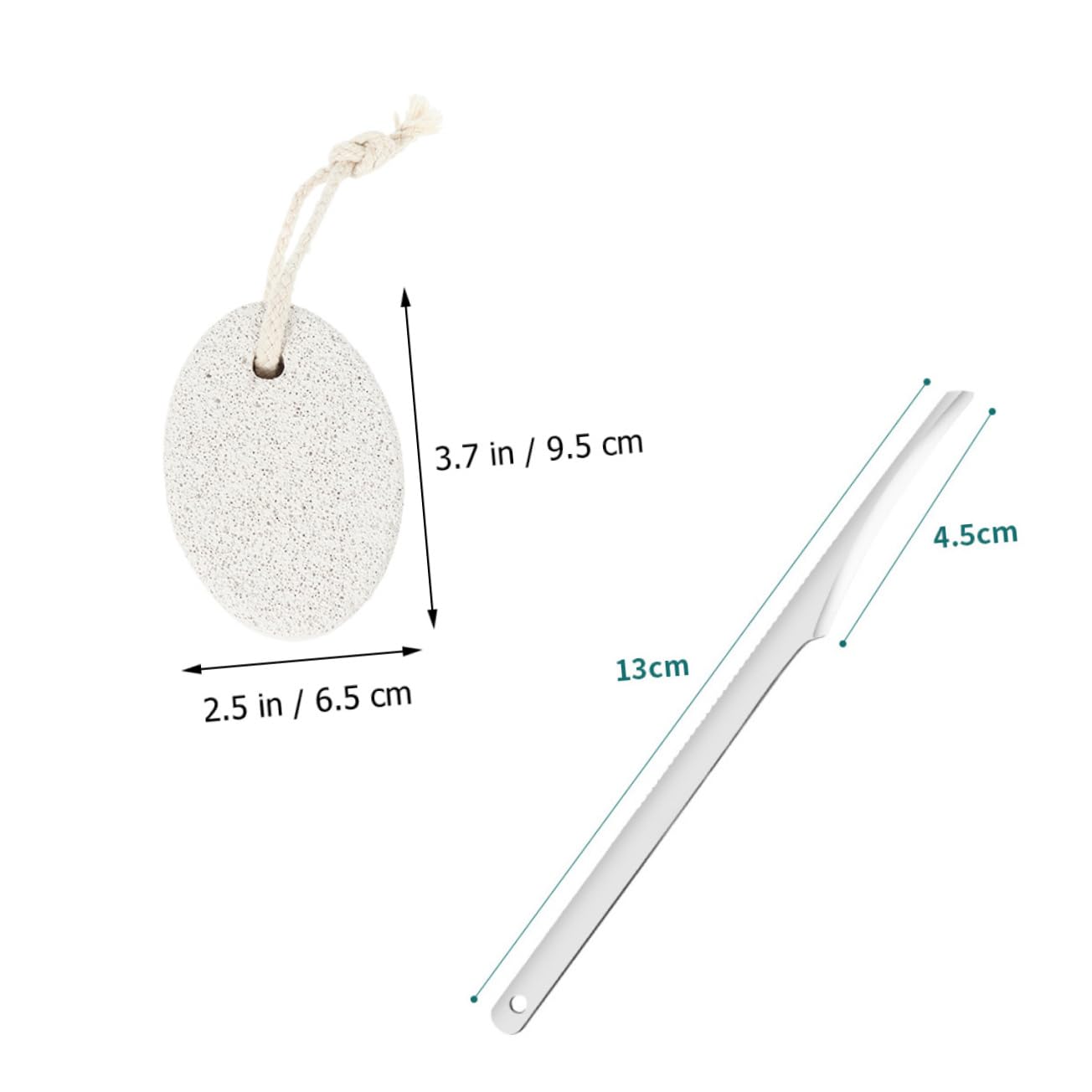 TOVINANNA Professional Pedicure Knife Set Foot Scrubber Remover Stone Stainless Steel 6pcs for Home Salon Use