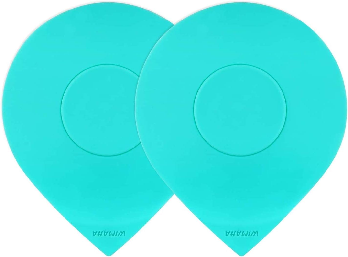 Wimaha 2Pack Bathtub Stopper, Tub Stopper Plug Cover, Universal Silicone Drain Stopper for 1-1/2-4in Bathroom, Bathtub, Laundry, Kitchen, Water-Drop Design, Teal