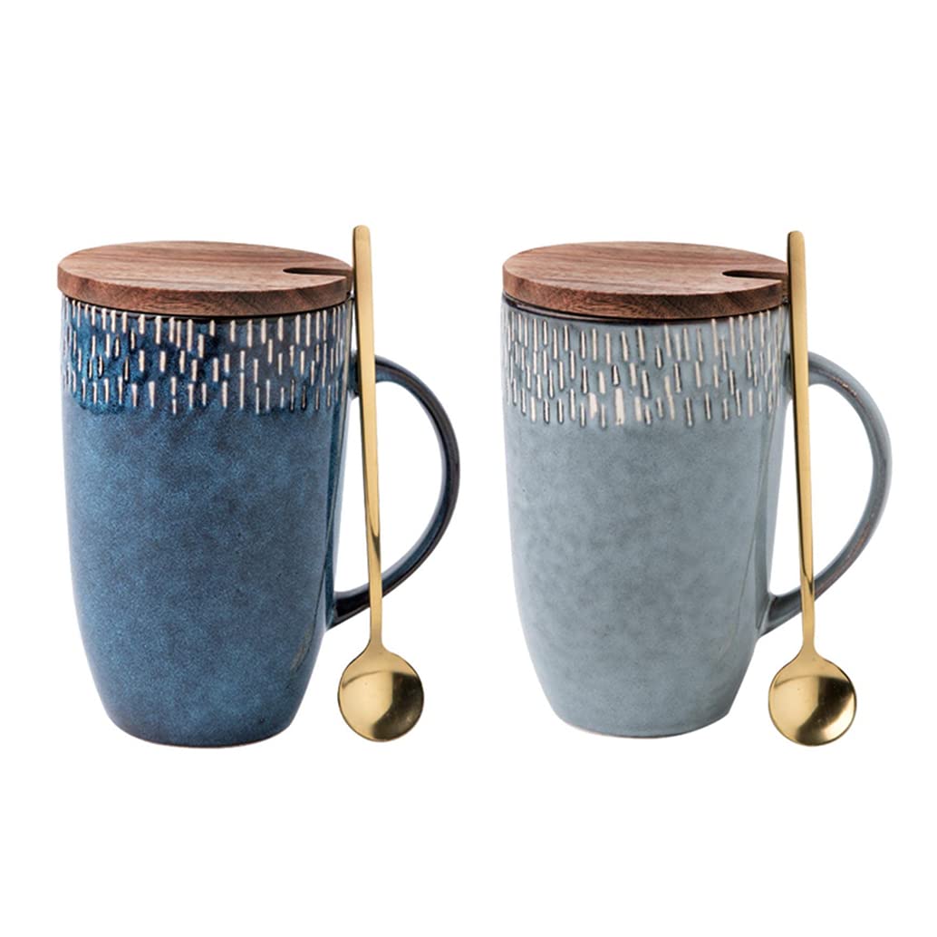 Duży kubek do kawy, wykwintne retro ceramiczne kubki do kawy kubki na mleko porcelanowa filiżanka do herbaty piękny prezent urodzinowy dla przyjaciół / członków rodziny, nadaje się do zmywarki i kuchenki mikrofalowej A