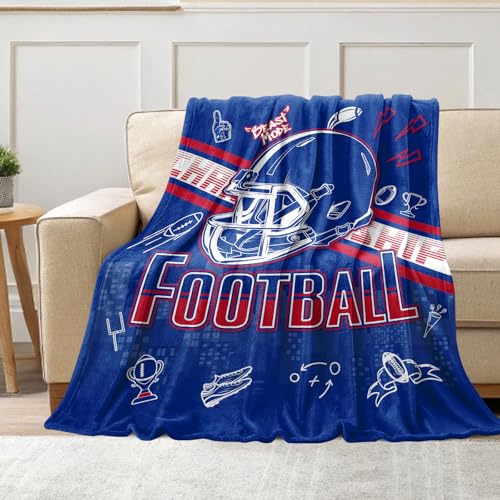 Fiwsuyr Football Gifts for Men, Football Merch Blanket for Fans, Sports Style Gear Stuff for Women, Home Decor Throws for Sofa Bed Couch 60"x50" - image 1
