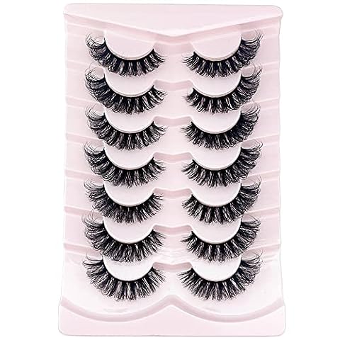 rzęsy rosyjskie rzęsy naturalne Wygląd rzęsy Fałszywe rzęsy Wispy D Curly Fluffy 3D Effect Cat Eye Miękkie fałszywe rzęsy Pakiet 7 par