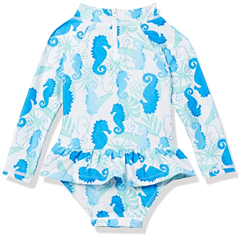 Image of Flap Happy Baby Girls' UPF 50+ Alissa Infant Ruffle Rash Guard Swimsuit