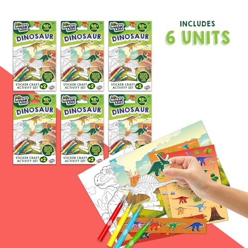 Bladez Toyz Dinosaurs Sticker Activity Set, Creative Fun with Stickers & Colouring - Image 2