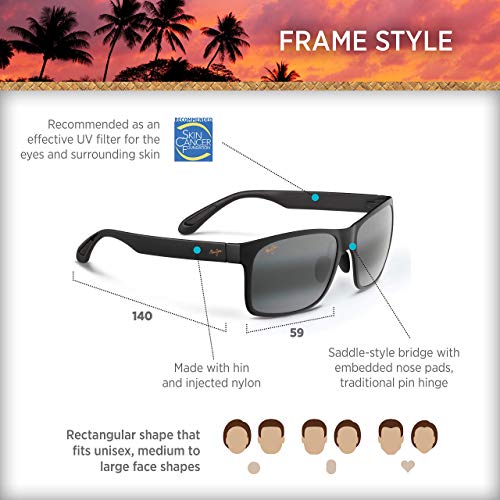 Maui Jim 432-2M Men'S And Women'S Red Sands Polarized Rectangular Sunglasses thumb #7