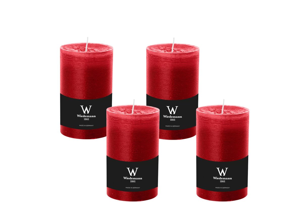 Set 4 Candele Rustiche A Colonna: 95 Ore Di Luce Senza Fuliggine Per L'Avvento - 4