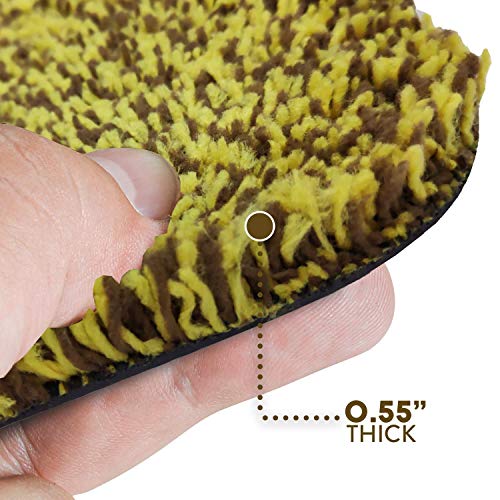Kaluns Door Mat, Front Doormat, Super Absorbent Mud Mats Doormats for Entrance Way, Entry Rug, Non Slip PVC Waterproof Backing, Shoe Mat for Entryway, Machine Washable (24x36 Light Brown) - Thumbnail 5