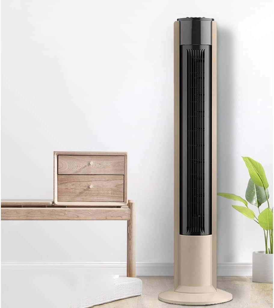 Air Cooler for Home Office Oscillating Timer Copper Motor Eco Tower Fans Home Office Cooling Fan 3 Wind Modes Air Conditioner Khaki 105 cm
