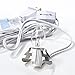Set of 6 White Electric Clip-in Cords Includes Clear Light Bulbs - 6 Individual Replacement Clip in Lamp Cord Sets for Christmas Village Houses, Blow Molds, Pumpkins, and Other Displays