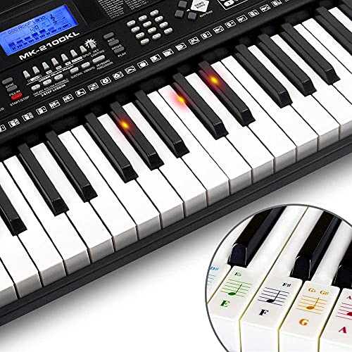 Yahoms Piano à clavier électronique portable Piano numérique 61 touches pour débutants avec touches d’éclairage, système… - Les Beatles, Paul McCartney, John Lennon, RIngo Starr, George Harrison Yahoms Piano à clavier électronique portable Piano numérique 61 touches pour débutants avec touches d'éclairage, système… – Image 8