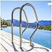 JENLER - Stainless Steel Pool Handrail - 304 Stainless Steel Pool Rail | Expansion Screws Included | 330lbs Load Capacity | 31.5x18.5inch | 800x470MM | for In-ground Pools | No pre embedding Required