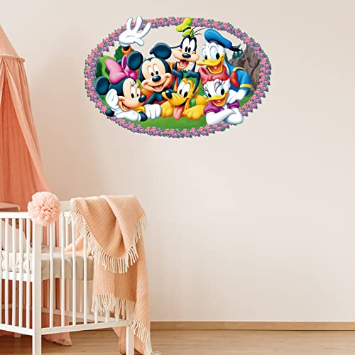Large Cartoon Wall Stickers Cute 3D Wall Decals Realistic Vinyl Mural Wallpaper Decor For Kids Bderoom Baby Nursery Classroom Gift Supplies (15.7"X35.5") #TOP1