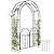 Outsunny 7.4ft Steel Garden Arch with Gate, Garden Arbor Trellis for Climbing Plants, Roses, Vines, Wedding Arch Stand for Outdoor, Garden, Lawn, Backyard, Black