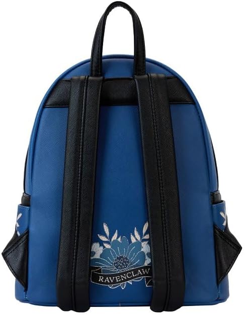 Loungefly Harry Potter Ravenclaw House Floral Tattoo Mini Backpack - Image 4