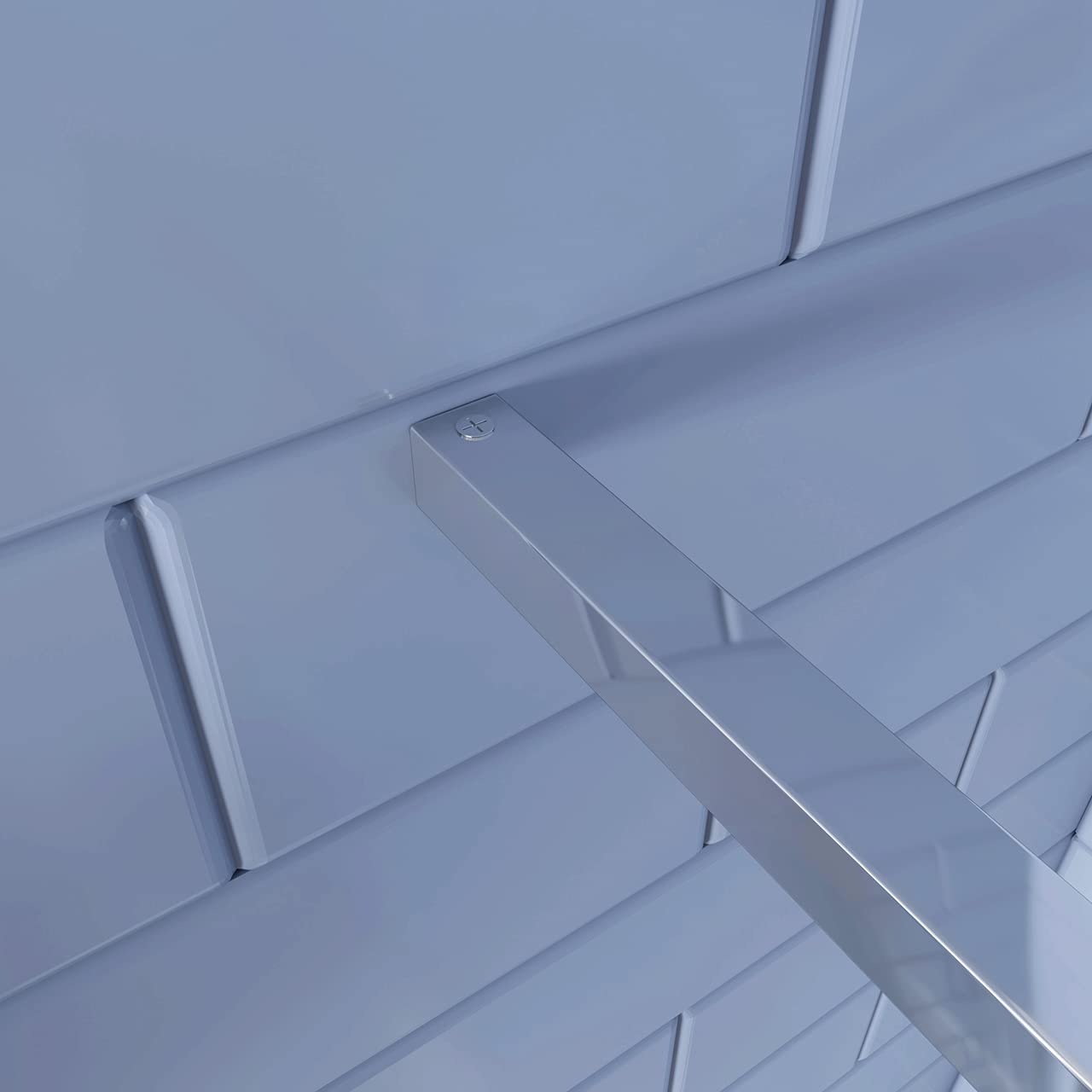 195cm Box Doccia Angolare Porta Battente 70x70cm vetro Satinato Barra 90cm | Parete Doccia Anticalcare, Vetro Temperato, Satinato Opaco, Barra Stabilizzatrice, montaggio irreversibile