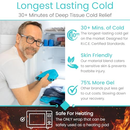 Image of Vive Calf & Shin Ice Pack Wrap (Single) - Extra Strength Hot & Cold Therapy