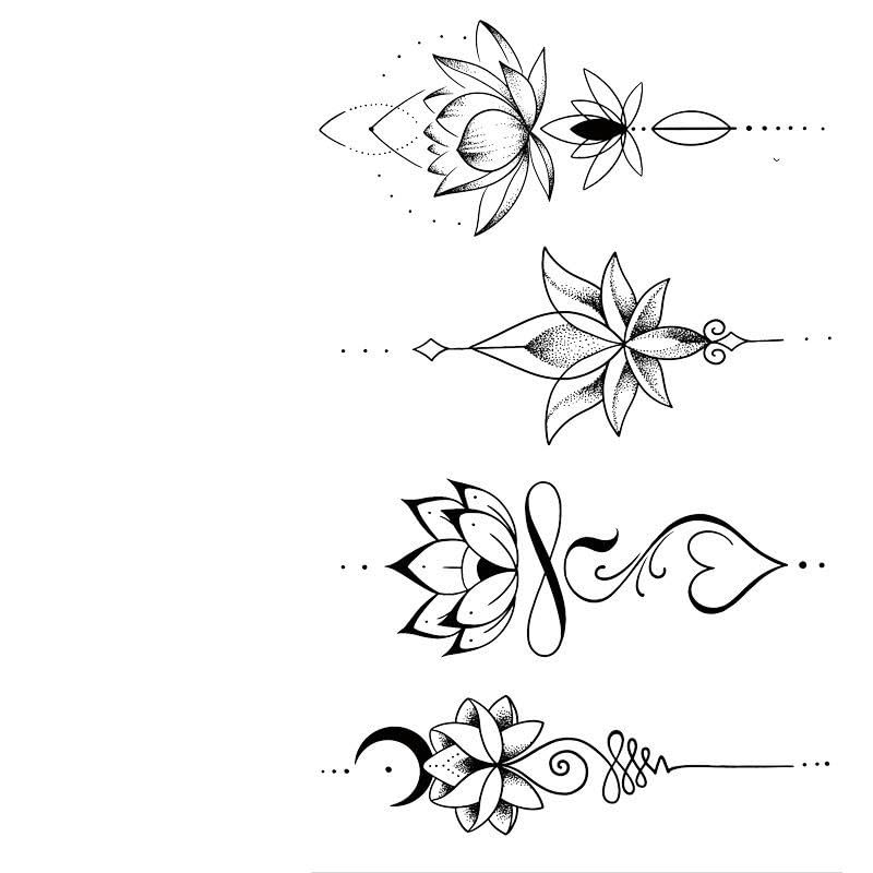 5 Unidades De Tatuaje Temporal De Flor De Brahma Pegatina Impermeable Para Mujer Tatuaje Simulado De Larga Duración Color De Planta Herbaria Pegatina Para Brazo