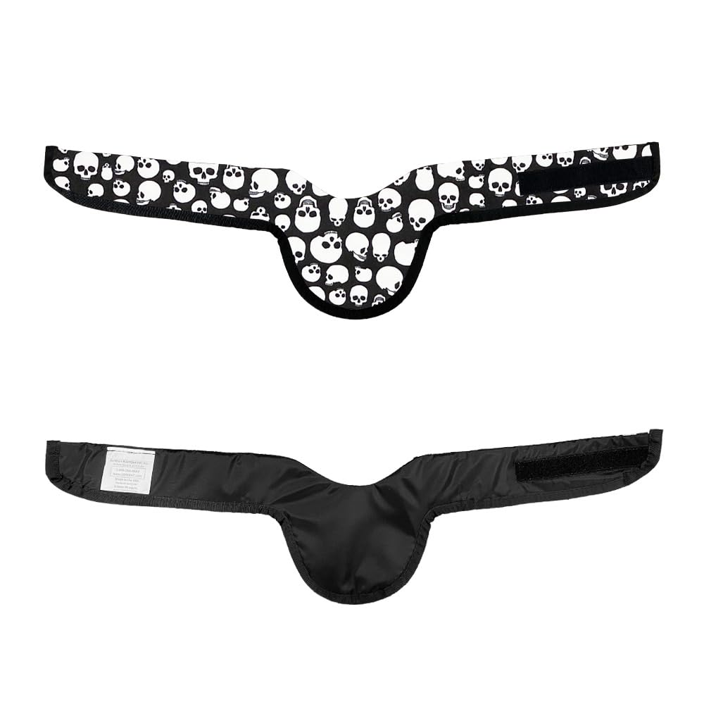 Thyroid Shield - SS1B Soft Lead Free Thyroid Shield - Vital Lead Free .5mm - Hook and Loop Closure - Made in USA (One Size Fits Most, Skull)