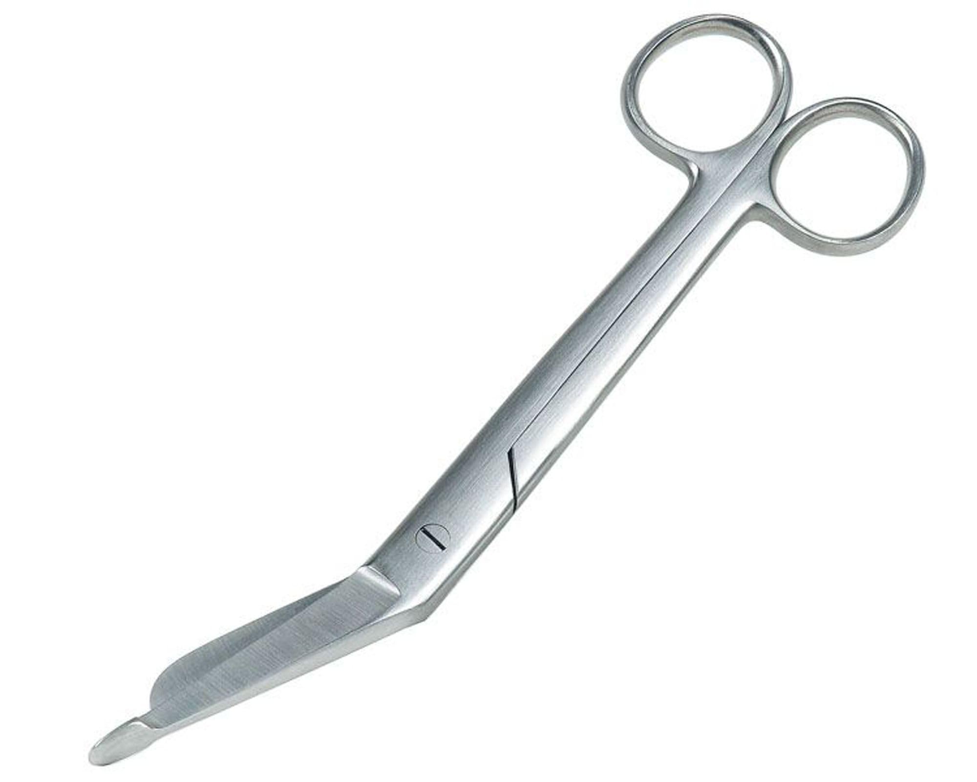 Ciseaux à bandage de 18 cm coudés EKS avec embout de protection lister