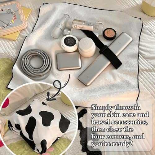 Image of ZORBES Camera Lens Wrapping Cloth 55x55cm Magic Grippy Multi-Use Cloth, Fashion Print Design, Non-Slip Waterproof Silicone-Coated Organizer Wrap for Tools Gears